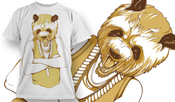 Panda bear T-shirt Design 813 1