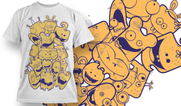 Monsters T-shirt Design 824 1