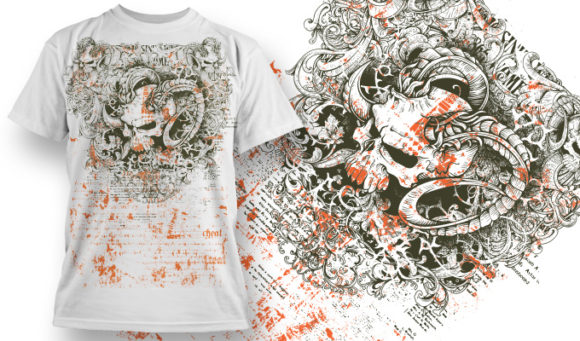 Skull T-shirt Design 826 1