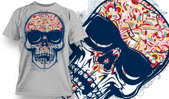 Skull T-shirt Design 828 1