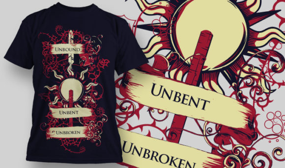 Unbent unbroken T-shirt Design 843 1