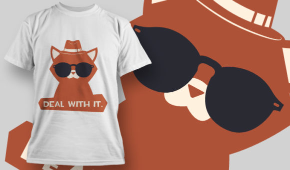 Deal with it T-shirt Design 863 1