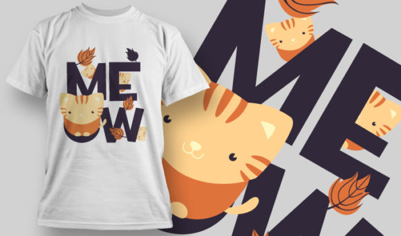 Meow T-shirt Design 875 1