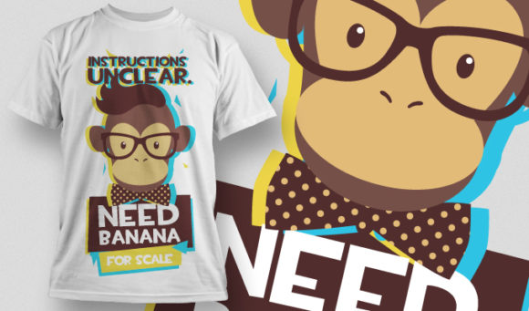 Free Monkey Needs Banana T-shirt Design 880 1