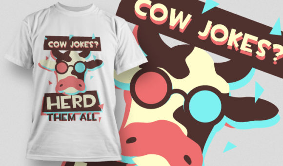 Cow jokes T-shirt Design 881 1
