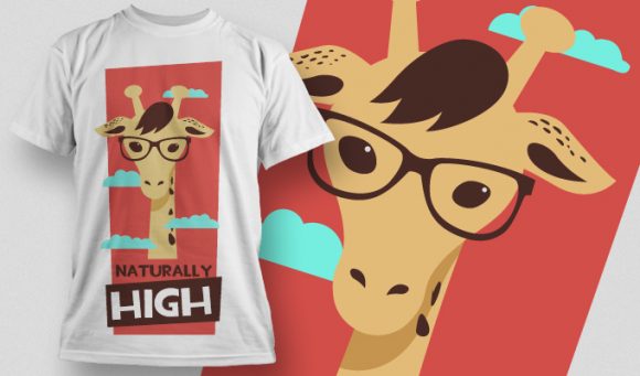 Naturally high T-shirt Design 882 1