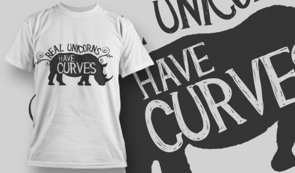 Unicorns have curves T-shirt Design 890 1