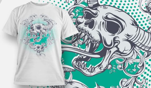 Skull T-shirt Design 1118 1