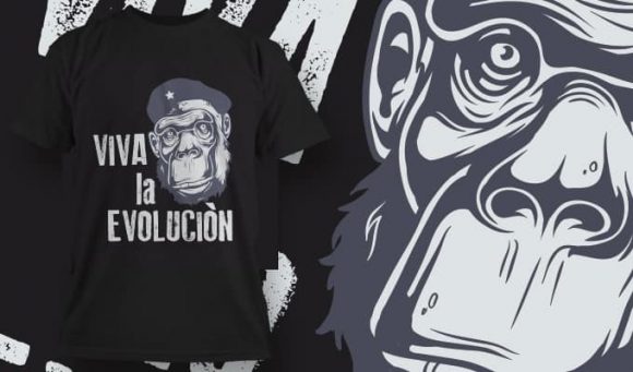 Viva la evolucion T-shirt Design 1125 1