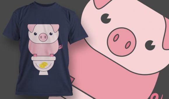 Piggy bank T-Shirt Design 1088 1