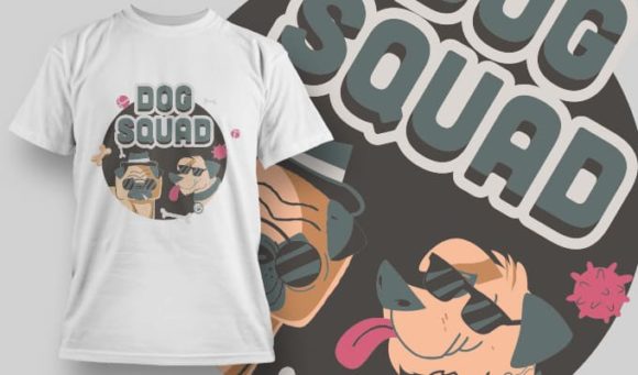 Dog squad T-Shirt Design 1090 1