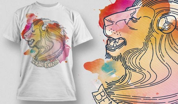 Lion T-Shirt Design Plus 1