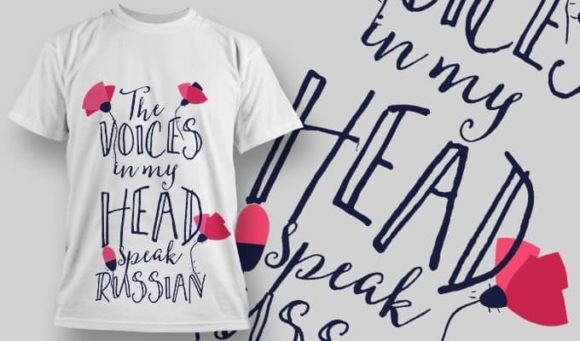 The voices in my head speak russian T-Shirt Design 1290 1