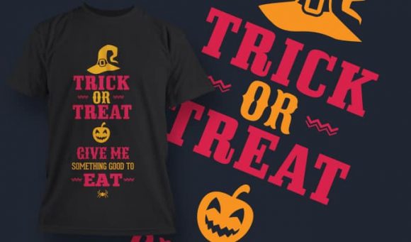 Trick or treat T-Shirt Design 1328 1