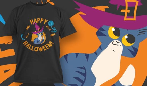 Happy halloween T-Shirt Design 1337 1