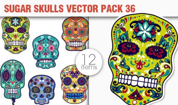 Sugar Skulls Vector Pack 36 1