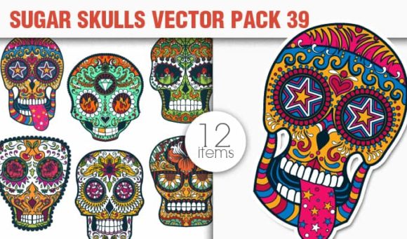 Sugar Skulls Vector Pack 39 1