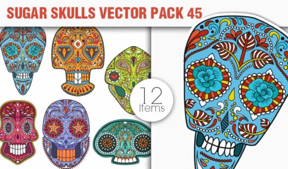 Sugar Skulls Vector Pack 45 1