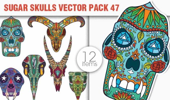 Sugar Skulls Vector Pack 47 1