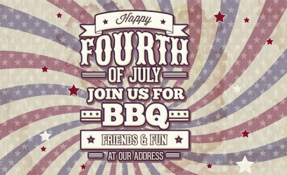 Independence day typographic elements 5