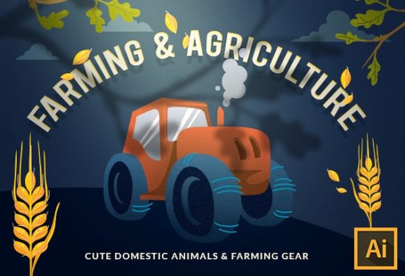 Farming & Agriculture Vector Set 1