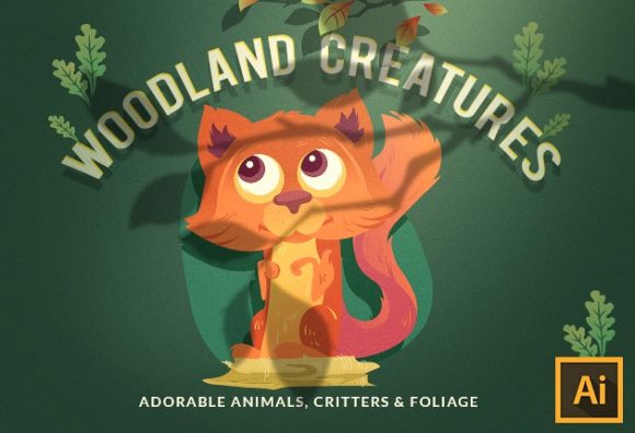Woodland Creatures Vector Set 1