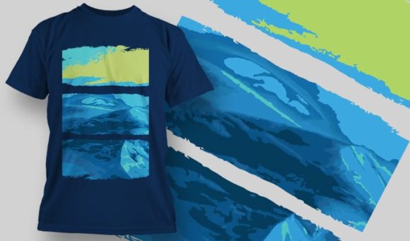 Nature landscape T-Shirt Design 1356 1