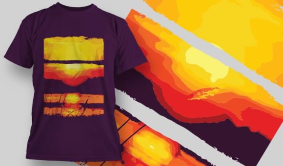Sunset T-Shirt Design 1362 1