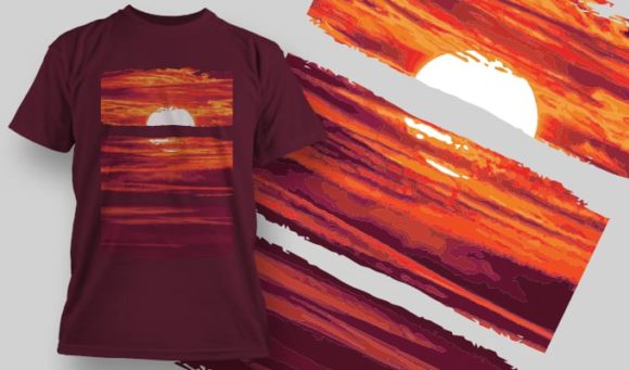 Sunset T-Shirt Design 1365 1