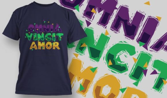 Omnia vincit amor T-Shirt Design 1373 1