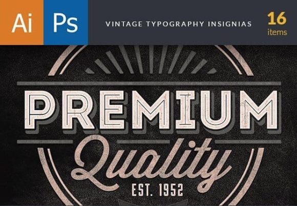 Vintage Typography Insignias 1