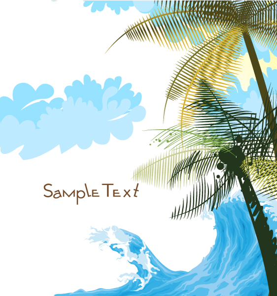 New Vector Vector Graphic: Abstract Summer Background Vector Graphic Illustration 1