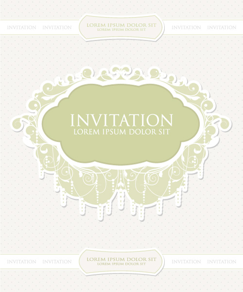 New Illustration Vector Design: Vintage Invitation Vector Design Illustration 1