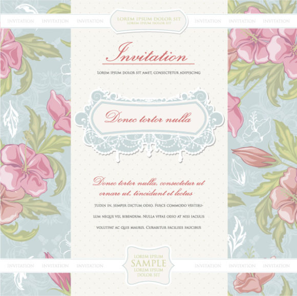 Exciting Abstract-2 Vector Design: Vintage Invitation Vector Design Illustration 1