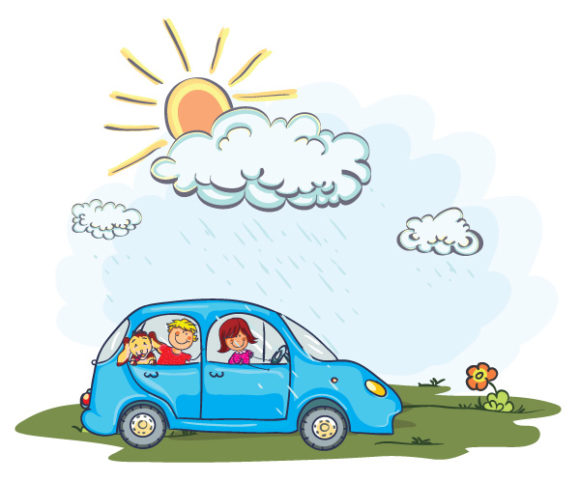 Vector, Background Vector Graphic Cartoon Vector Background With Car 1