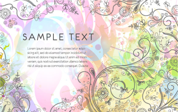 Colorful Vector Design Vector Colorful Floral Background 1