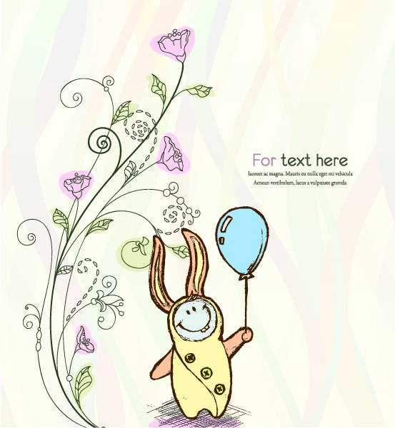 Striking Leaf Vector Graphic: Vector Graphic Cute Kid With Baloon 1