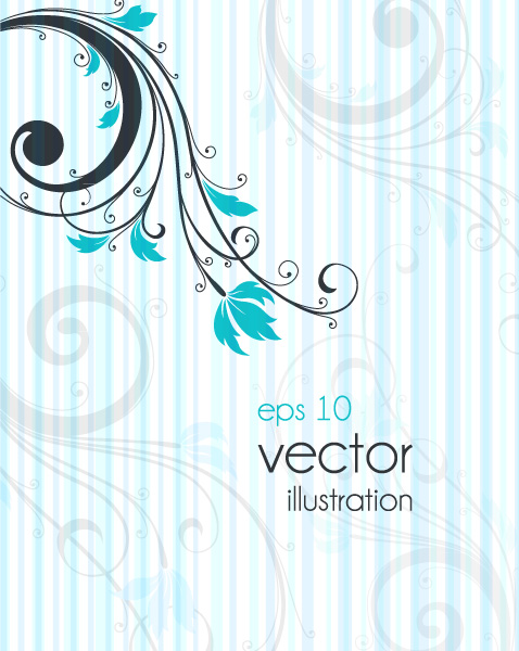 Gorgeous Background Vector Design: Vector Design Abstract Floral Background 1