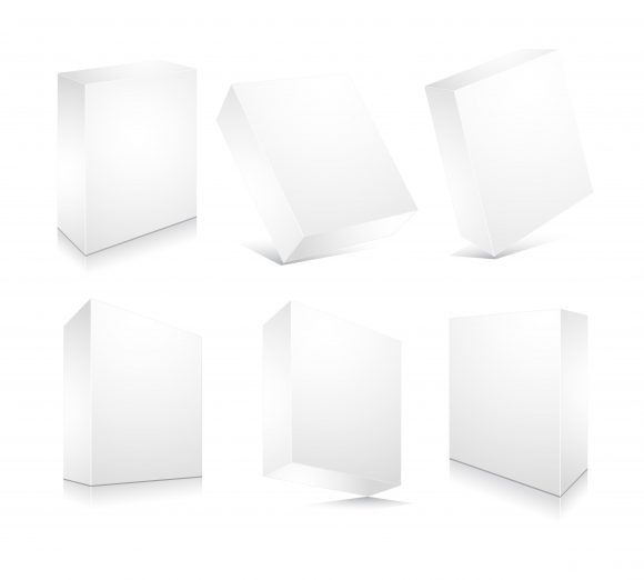Striking Blank Vector Background: Blank 3d Boxes Set Vector Background Illustration 1