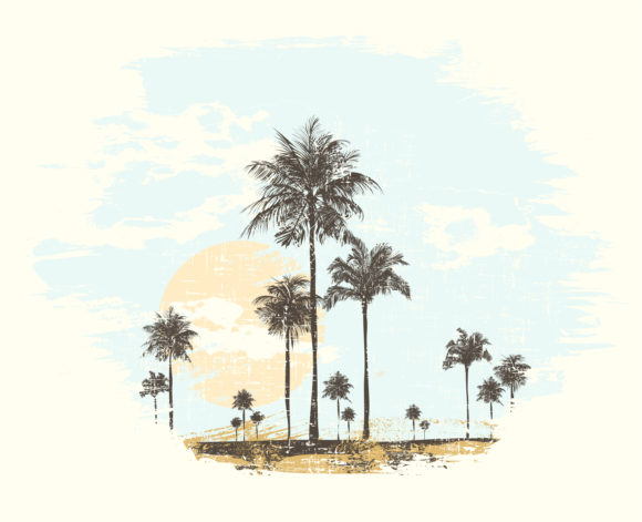 Striking Summer Vector Graphic: Grunge Summer Background Vector Graphic Illustration 1