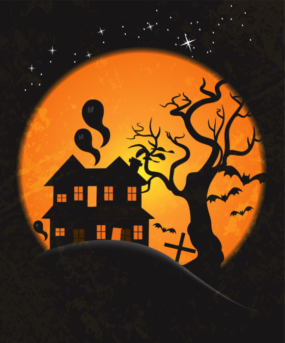 Illustration, Dirty, Background, Rust Vector Artwork Halloween Background Vector Illustration 1