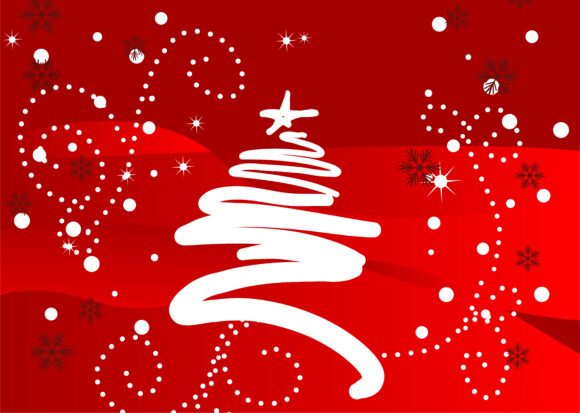 Bold Illustration Vector Graphic: Christmas Greeting Card Vector Graphic Illustration 1