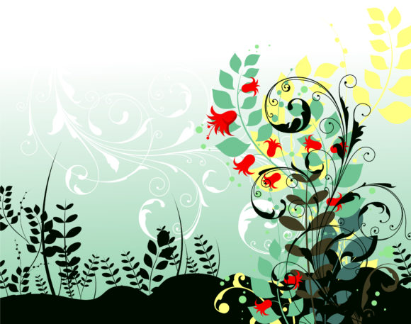 Vintage Vector Illustration: Vintage Floral Background Vector Illustration Illustration 1