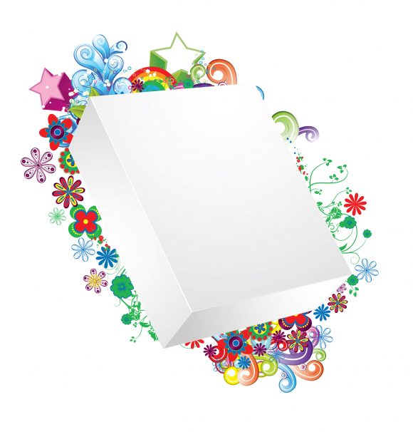 Vector Vector Artwork: Vector Artwork Blank 3d Box With Floral 1