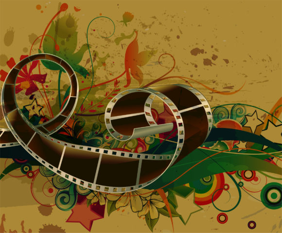 Strip, Film Vector Image Film Strip With Grunge Background Vector Illustration 1