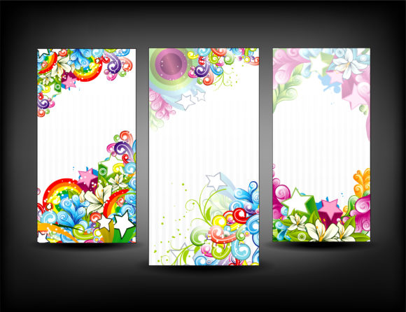 Best Colorful Eps Vector: Colorful Banners Set Eps Vector Illustration 1