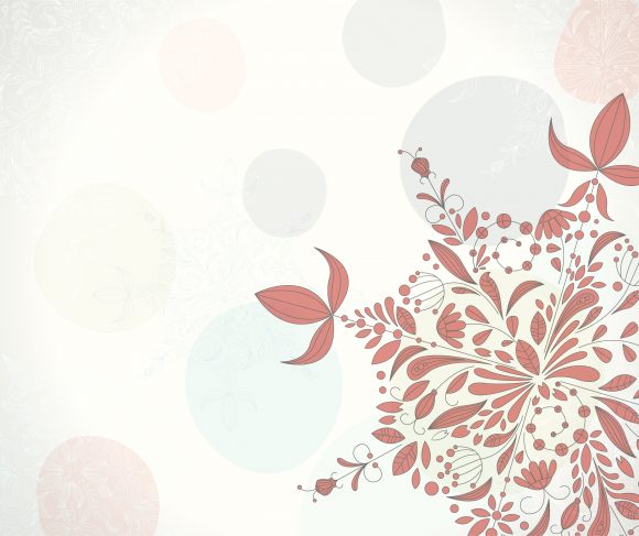 Snowflakes, Greeting Vector Illustration Vector Christmas Greeting Card With Snowflakes Made Of Floral 1