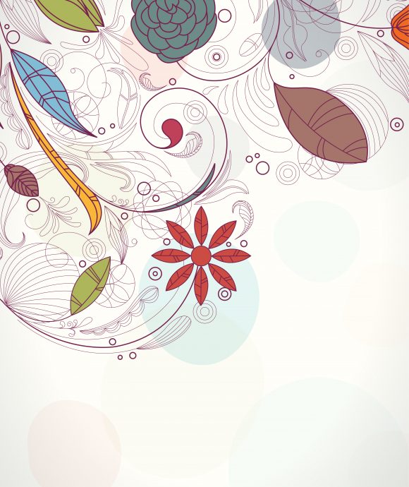 Creative Eps Vector Retro Floral Background Vector Illustration 1