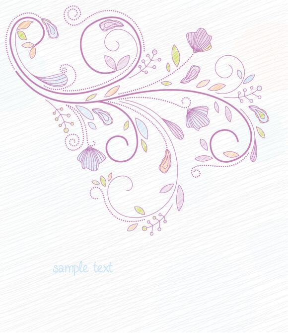 Buy Doodles Vector Image: Doodles Floral Background Vector Image Illustration 1