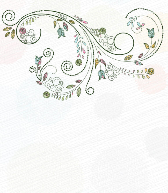 Background, Floral Vector Design Doodles Floral Background Vector Illustration 1